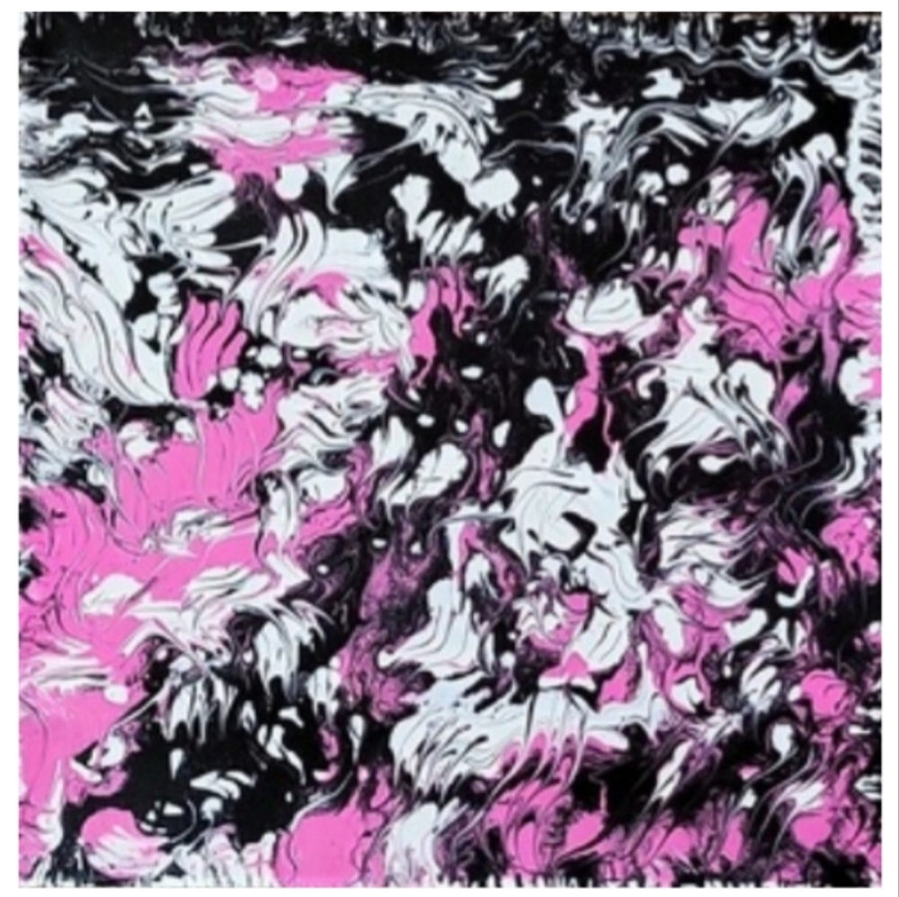 Hand Crafted Abstract Design 12x12 Inches Canvas Painting - Picture 2 of 4
